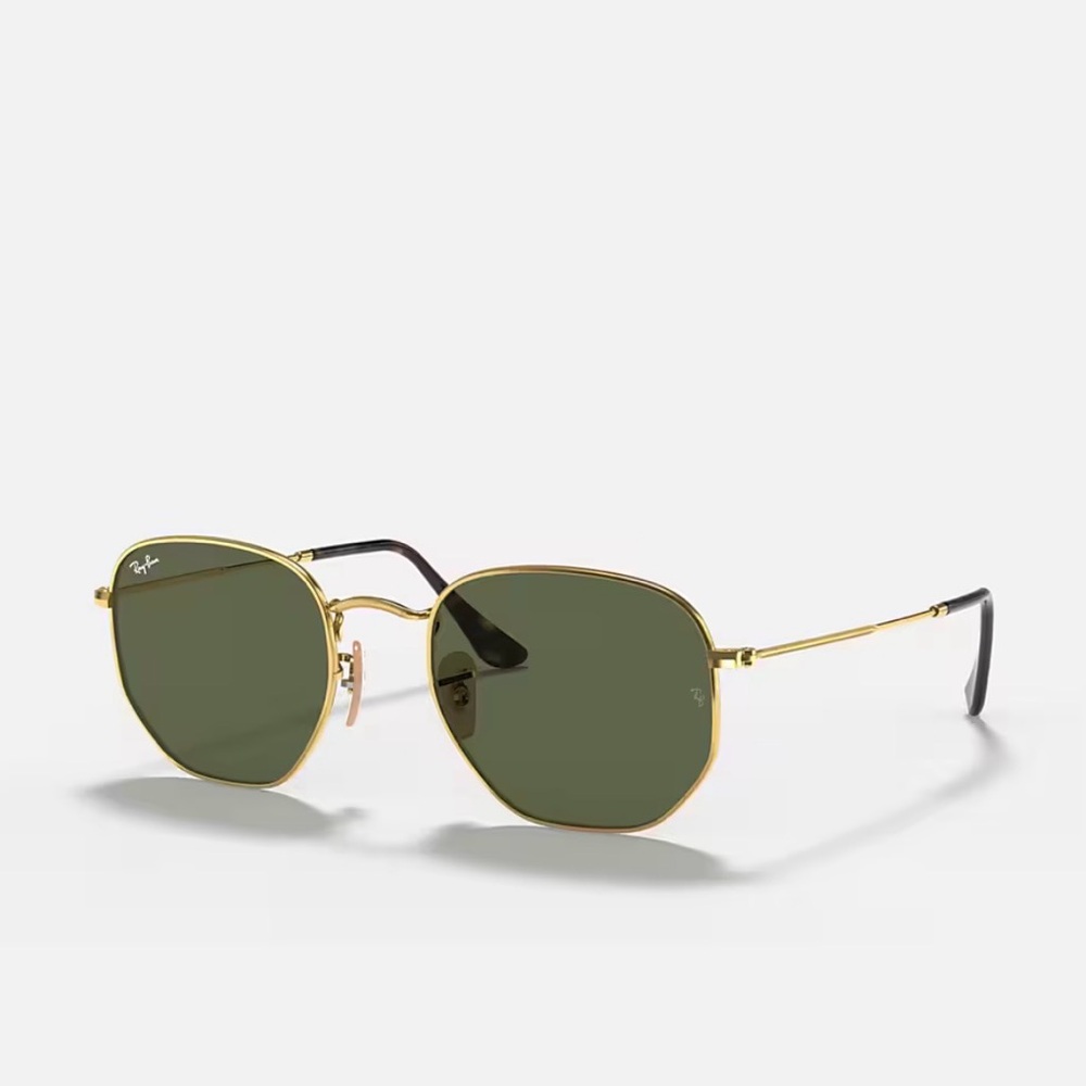 Ray-Ban Gold HEXAGONAL FLAT LENSES 54mm